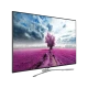Vestel 55UD9280 Ultra HD 4K LED televizyon, siyah çerçeveli ekranında pembe tarlalı manzara gösteriyor
