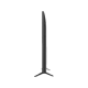 LG 65UP77006LB 65 inç Ultra HD 4K LED televizyon, ince siyah gövde ve ayaklı yan görünüm