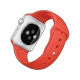 Apple Watch Sport 42 mm gümüş rengi alüminyum kasa ve turuncu spor kordonlu akıllı saat
