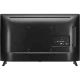 LG 32LJ510U LED televizyonun arka görünümü, HD Ready HD ekran destekli siyah genel renk TV bağlantı panosu