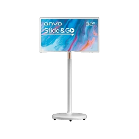 Onvo 32OVM6000 Slide & Go 32 inç Full HD LED televizyon, beyaz standlı ve renkli ekranlı