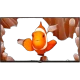 Arçelik A40K 586 Hotel Full HD FHD LED TV ekranında turuncu palyaço balığı ve eller görüntüsü