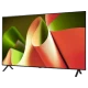 LG OLED55B46LA Ultra HD 4K OLED televizyon, genel renkli renkli dalga ekran görüntüsü ile önden görünüyor
