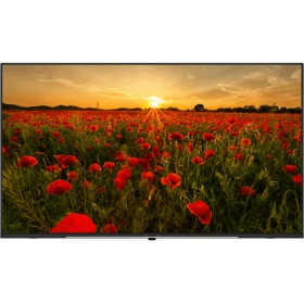 Arçelik A40K 690 Full HD LED TV, gün batımında kırmızı gelincik tarlasını gösteren siyah ekran
