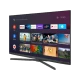 Grundig 65 GFU 9760 B Ultra HD 4K LED televizyon, geniş ekranında akıllı TV arayüzü gösteriyor