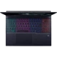 Acer Predator Helios Neo 16 AI PHN16-73-91BGA33 siyah oyuncu laptop, RGB aydınlatmalı klavye üstten görünüm
