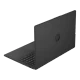 HP 15-fc1002nt D2QC7EA siyah iş ve ofis laptopu, kapalı klavye ve gövde görünümü