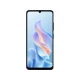 Siyah ZTE Blade A76 akıllı telefon, önden görünüm ve geniş ekran tasarımıyla sunuluyor