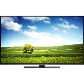 Arçelik A55L 9672 5B Ultra HD 4K LED televizyon, manzara görüntüsü ve ince siyah ekran tasarımıyla