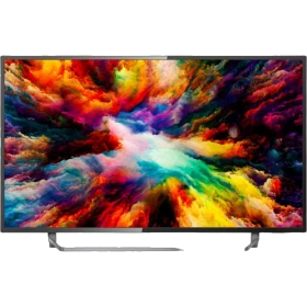 Philips 50PUS7373 Ultra HD 4K LED TV, canlı renkler ve renkli bulut manzara ekran görünümü