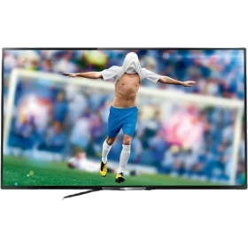 Philips 55PFK6589 Full HD LED TV, siyah çerçeveli ekranda futbol sahnesiyle vitrin görünümü