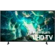 Samsung 55RU8000 Ultra HD 4K LED televizyon; Premium UHD TV arayüzlü, ekranda canlı su manzarası görünüyor.