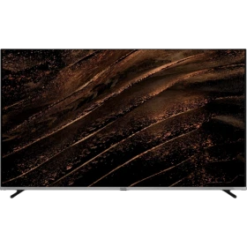 Vestel 65U9700 Ultra HD 4K LED televizyon, ince çerçeveli ekranında kahverengi soyut görüntüyle