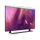 Samsung 43AU9000 Ultra HD 4K LED televizyon ekranında mor-pembe soyut görüntü, genel renk tasarım