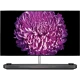 LG OLED77W7V Ultra HD 4K OLED TV, ekranda mor çiçek görseliyle vitrin ön görünüm, genel renk