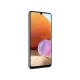 Samsung Galaxy A32 siyah akıllı telefon, önden görünüm; ince çerçeveli ekran ve damla çentik tasarımı