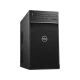 Dell Precision T3630 E-2146G siyah masaüstü bilgisayar kasası, önden ve yandan görünüm