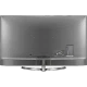 LG 55UK7550PLA Ultra HD 4K LED televizyonun arka paneli, bağlantı yuvaları ve ayak kısmı görünüyor