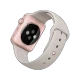 Apple Watch Sport 42 mm pembe altın alüminyum kasalı, taş rengi spor kordonlu akıllı saat