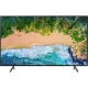 Samsung 65NU7100 Ultra HD 4K LED televizyon; kıyı manzaralı ekranda canlı görüntü gösterimi