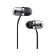 Xiaomi Mi Piston Air Kablolu siyah kulaklık, metalik kulak içi tasarımı ve kablosuyla önden görünüm