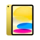 Sarı Apple iPad A16, 128 GB depolama ve 11 inç ekranlı öğrenci tableti ön yüzüyle gösteriliyor.