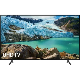Samsung 55RU7172 Ultra HD 4K LED TV; buzul manzaralı ekranıyla vitrin ürün görünümü, genel renk.