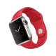 Apple Watch 38 mm gümüş paslanmaz çelik kasalı, kırmızı PRODUCT RED spor kordonlu akıllı saat
