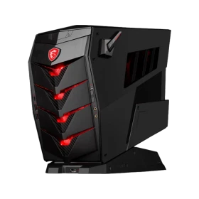 MSI AEGIS 3 9SC-234XTR masaüstü bilgisayar, siyah kasa ve kırmızı aydınlatma detaylarıyla.