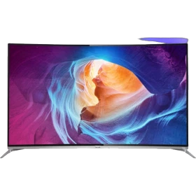 Philips 55PUS8700 Ultra HD 4K LED televizyon ekranda renkli dinamik görüntüyle vitrinde sergileniyor