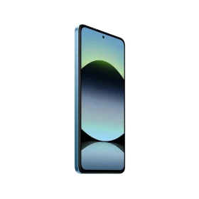 Mavi Xiaomi Redmi Note 14 akıllı telefon, ince çerçeveli ekran ve ön kamera deliğiyle önden görünüm