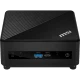MSI Cubi 5 10M-086XTR siyah mini masaüstü bilgisayar, ön panel bağlantı noktalarıyla
