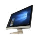 Asus Vivo V221ICUK-BA073D masaüstü bilgisayar, siyah ekranlı ve gümüş ayaklı hepsi bir arada tasarım