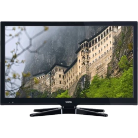 Vestel 22HA5100 HD Ready HD TV, siyah çerçeveli LED televizyon ekranında dağ manzarası