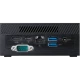 Asus Mini PC PN40-BC417ZV siyah masaüstü bilgisayarın HDMI, USB, Ethernet ve seri portları