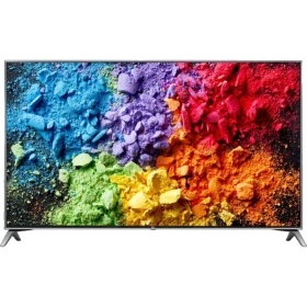 LG 65SK7900PLA Ultra HD 4K LED TV, renkli doğal taş manzaralı ekrana sahip vitrin görüntüsü