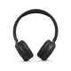 JBL Tune 500BT kablosuz siyah kulaklık, yastıklı kulaklık pedleri ve ayarlanabilir kafa bandıyla önden görünüm