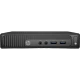HP 260 G2 3EC40ES masaüstü bilgisayarın siyah ön paneli, USB bağlantıları ve güç düğmesiyle görünümü