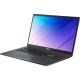 Asus E510MA-EJ592W siyah iş ve ofis laptopu; açık ekran ve klavye görünüyor.