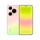 Huawei Pura 90s Pro pembe akıllı telefon, arka kamera modülü ve ön ekranı renk geçişiyle birlikte.