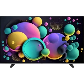 Vestel 50UA9631 Ultra HD 4K LED televizyon, renkli küre desenli ekranıyla önden görünür