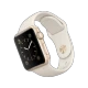 Apple Watch Sport 38 mm altın rengi alüminyum kasalı, antik beyaz spor kordonlu akıllı saat