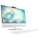 HP 27-xa0009nt 6PW49EA beyaz masaüstü bilgisayar; monitör, klavye ve fare birlikte.