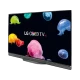 LG OLED55E6V Ultra HD 4K OLED televizyon, renkli balık görselleriyle ekranda siyah tasarım
