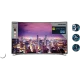 Grundig 65 FLX 9595 SP Ultra HD 4K LED televizyon, şehir manzarası gösteren siyah ekranlı TV.