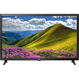 LG 32LJ610V Full HD FHD LED televizyon; dağ manzaralı ekranda çiçekler ve gökyüzü görünüyor