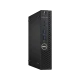 Dell Optiplex 3050 Micro siyah kompakt masaüstü bilgisayar, ön paneli ve bağlantı noktalarıyla birlikte