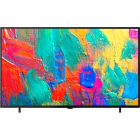 Sunny SN55UIL402 Ultra HD 4K TV, ince siyah çerçeveli ekranda renkli soyut sanat görüntüsü