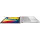 Asus Vivobook 15 X1504ZA-NJ247-06 gümüş iş ve ofis laptopu; ekran açık, klavye ve dokunmatik alan görünüyor