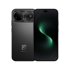 Huawei Nova 15 Pro siyah akıllı telefon, arka kamera modülü ve tam ekran ön yüzüyle vitrin görünümü